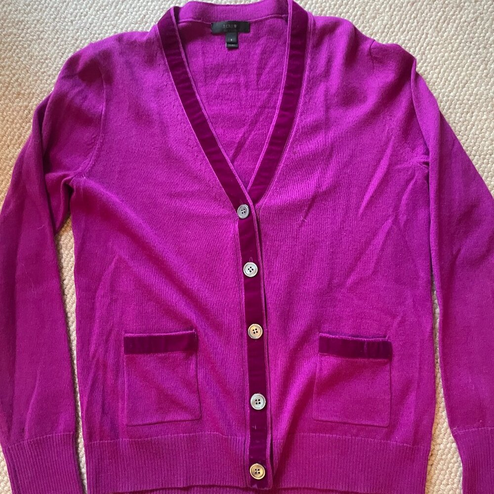 Fuschia J Crew Cardigan